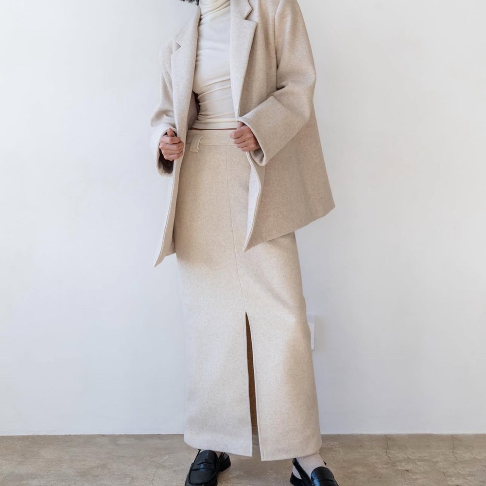 Elegant Cream Skirt & jacket